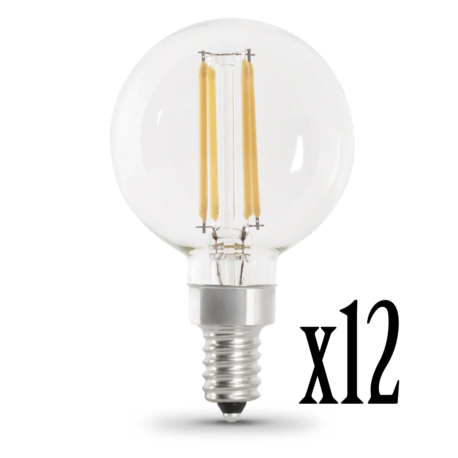 LED 5.5W G16.5 E12 Filament CL DIM 27K (Case of 6 2-Packs) 61680-FETc