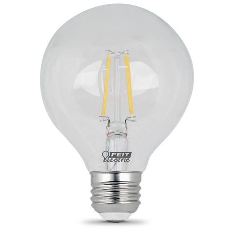 LED 7.5W G25 Filament Clear Globe Dimmable 5000K (6 Pack) 64428